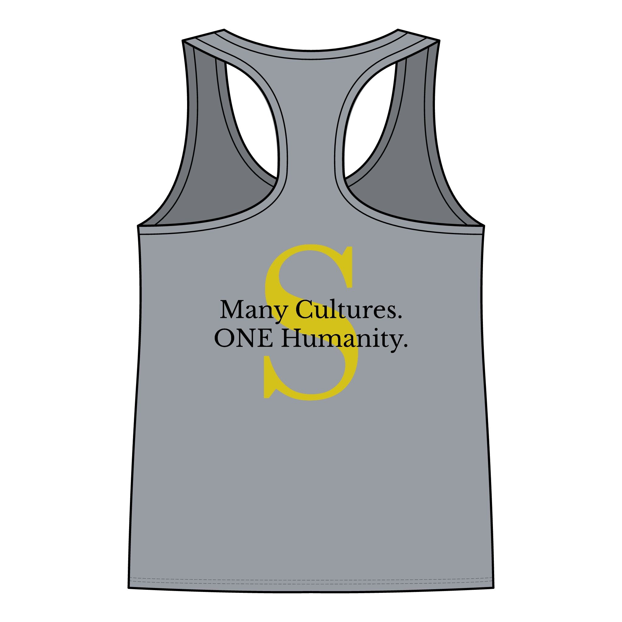Made In Jamaica Skull Racerback Tank Top — 'Many Cultures. ONE Humanity.' Women's Jersey Tank
