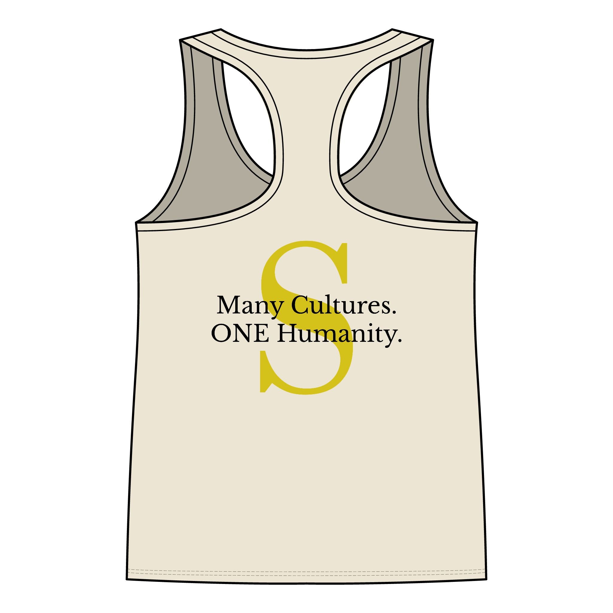 Made In Jamaica Skull Racerback Tank Top — 'Many Cultures. ONE Humanity.' Women's Jersey Tank